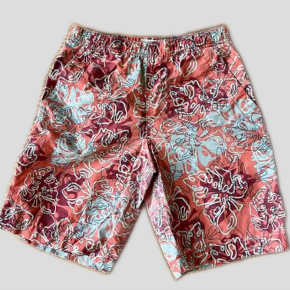 Columbia Red & Gray Swim Trunks – Boys Size S
